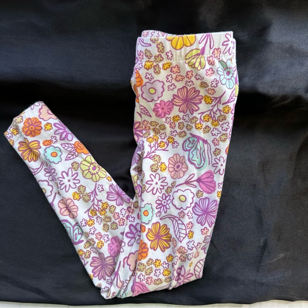 KIDS TIGHTS LEGGINGS XSMALL CUTE PINK YELLOW WHITE CAT AND JACK 4/5 Y/O
